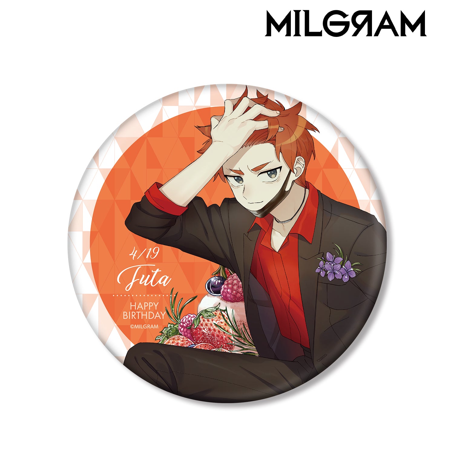 (Goods - Badge) MILGRAM Exclusive Art Fuuta Birthday Ver. BIG Button Badge