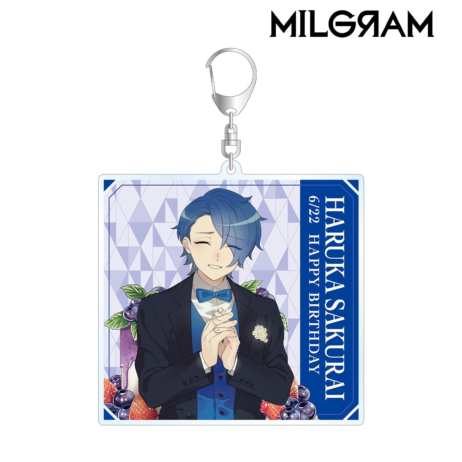 (Goods - Key Chain) MILGRAM BIG Acrylic Key Chain Birthday Ver. Feat. Exclusive Art Haruka