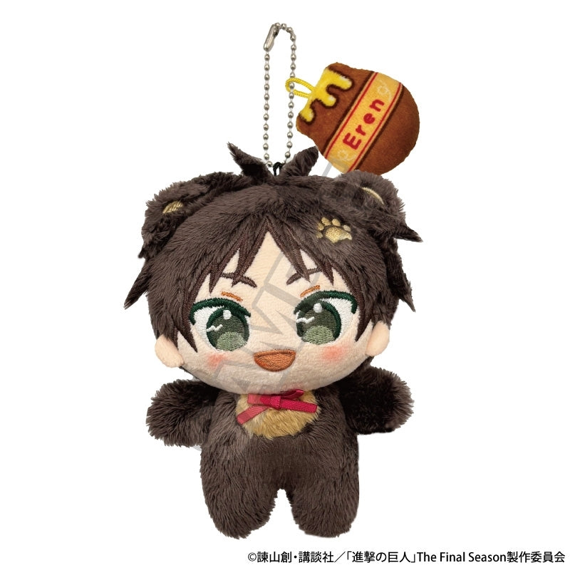 (Goods - Plush) Attack on Titan Nui Piece + Harapeko Kuma Eren Yeager