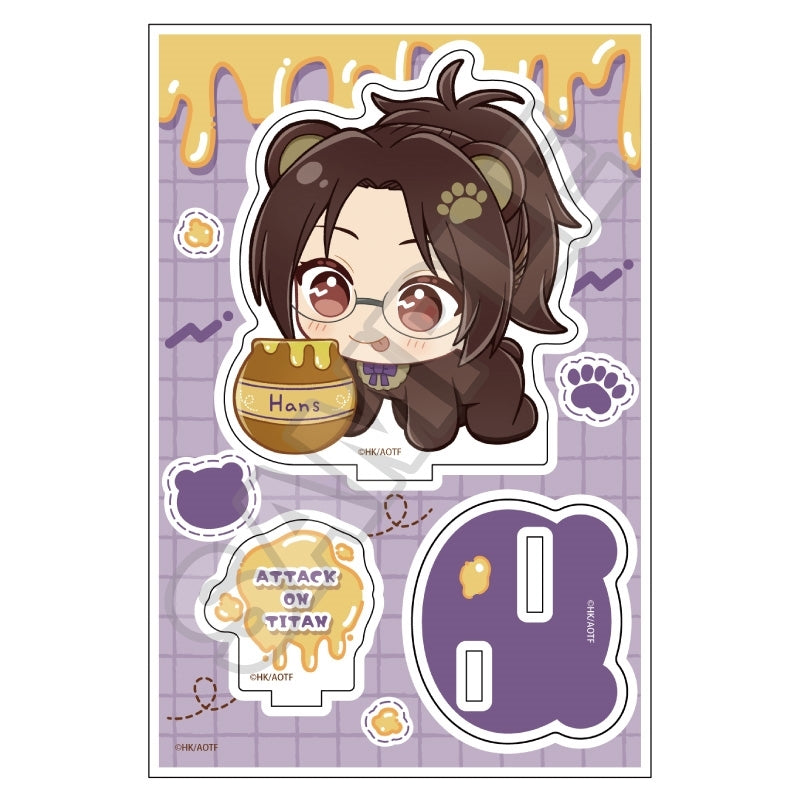 (Goods - Acrylic Stand) Attack on Titan Nui Piece Friends Harapeko Kuma Acrylic Stand Jr. Hange Zoe