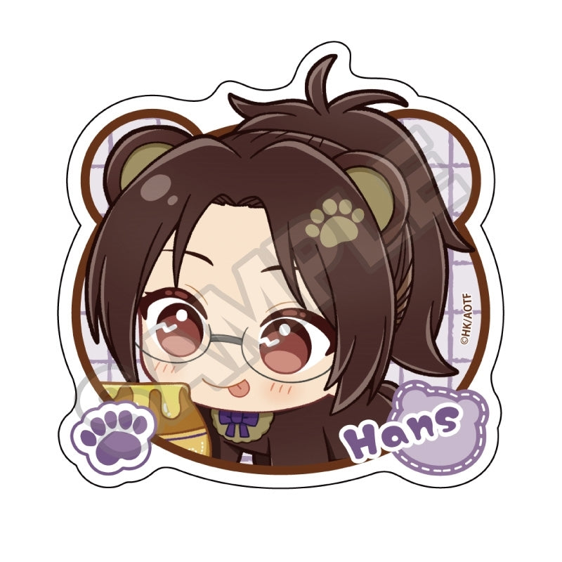 (Goods - Sticker) Attack on Titan Nui Piece Friends Harapeko Kuma Sticker Hange Zoe