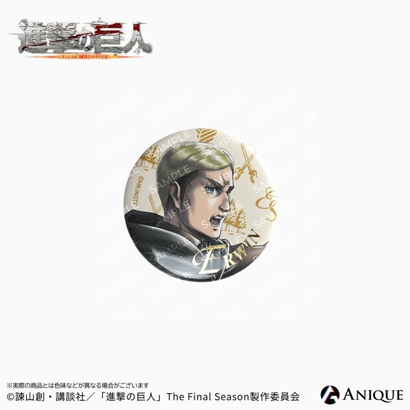 (1BOX=8)(Goods - Badge) Attack on Titan Exclusive Art (Cavalry) Trading Foil-stamped Button Badge (8 Types Total)
