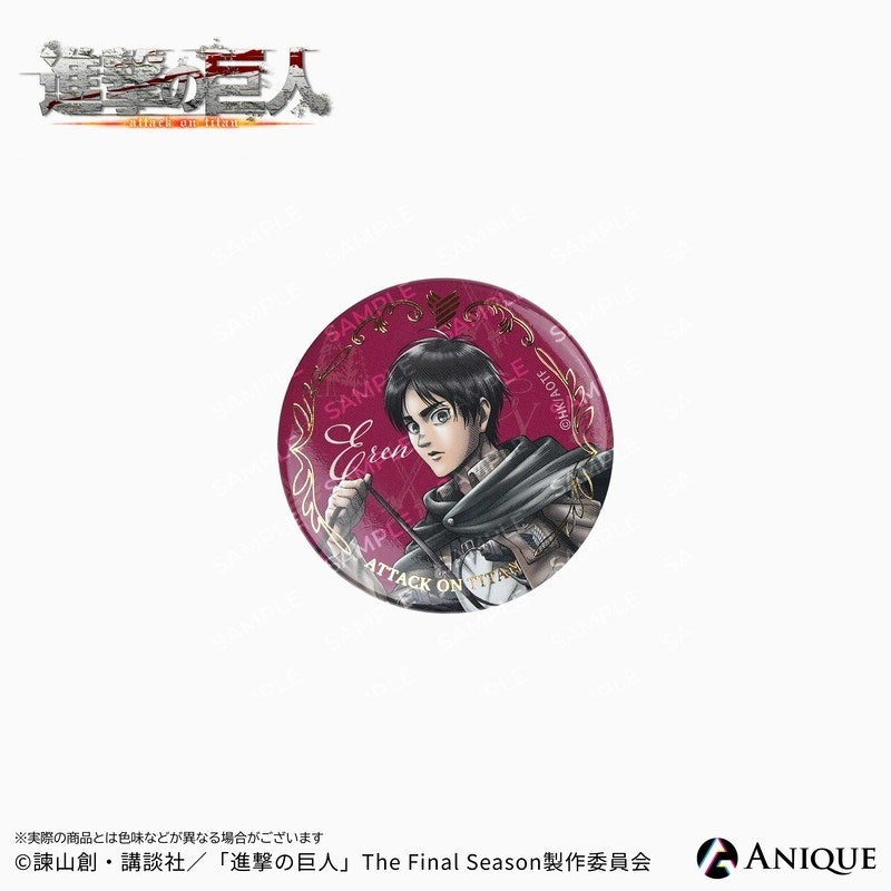 (1BOX=8)(Goods - Badge) Attack on Titan Exclusive Art (Cavalry) Trading Foil-stamped Button Badge (8 Types Total)