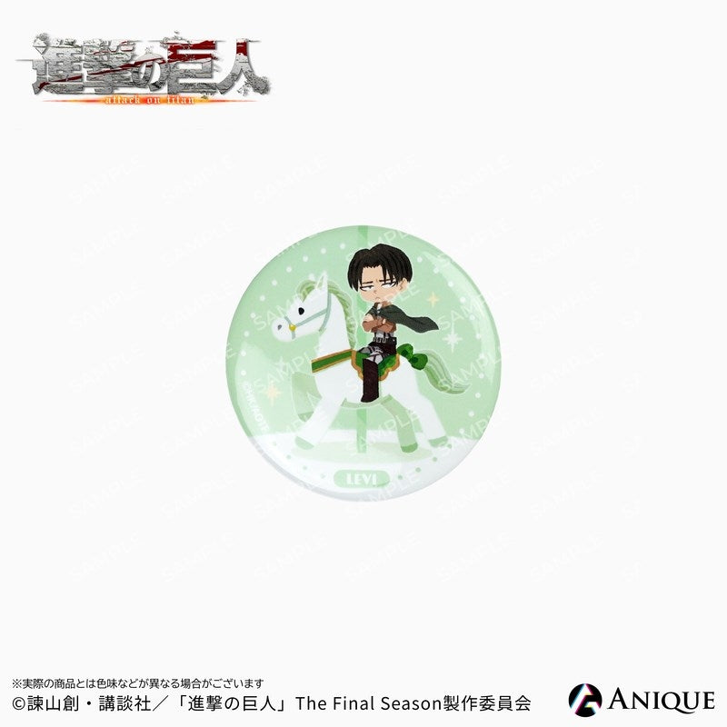 (1BOX=6)(Goods - Badge) Attack on Titan Exclusive Chibi Art (Cavalry Art by Hyogonosuke) Trading Button Badge (6 Types Total)