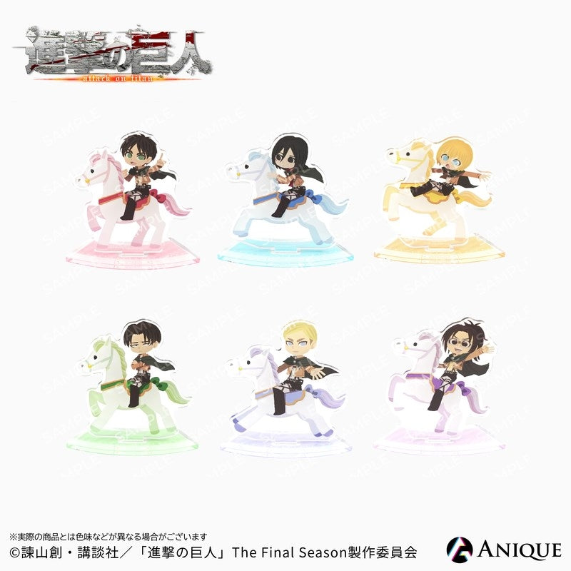 (1BOX=6)(Goods - Acrylic Stand) Attack on Titan Exclusive Chibi Art (Cavalry/Art by Hyogonosuke) Trading Acrylic Stand (6 Types Total)