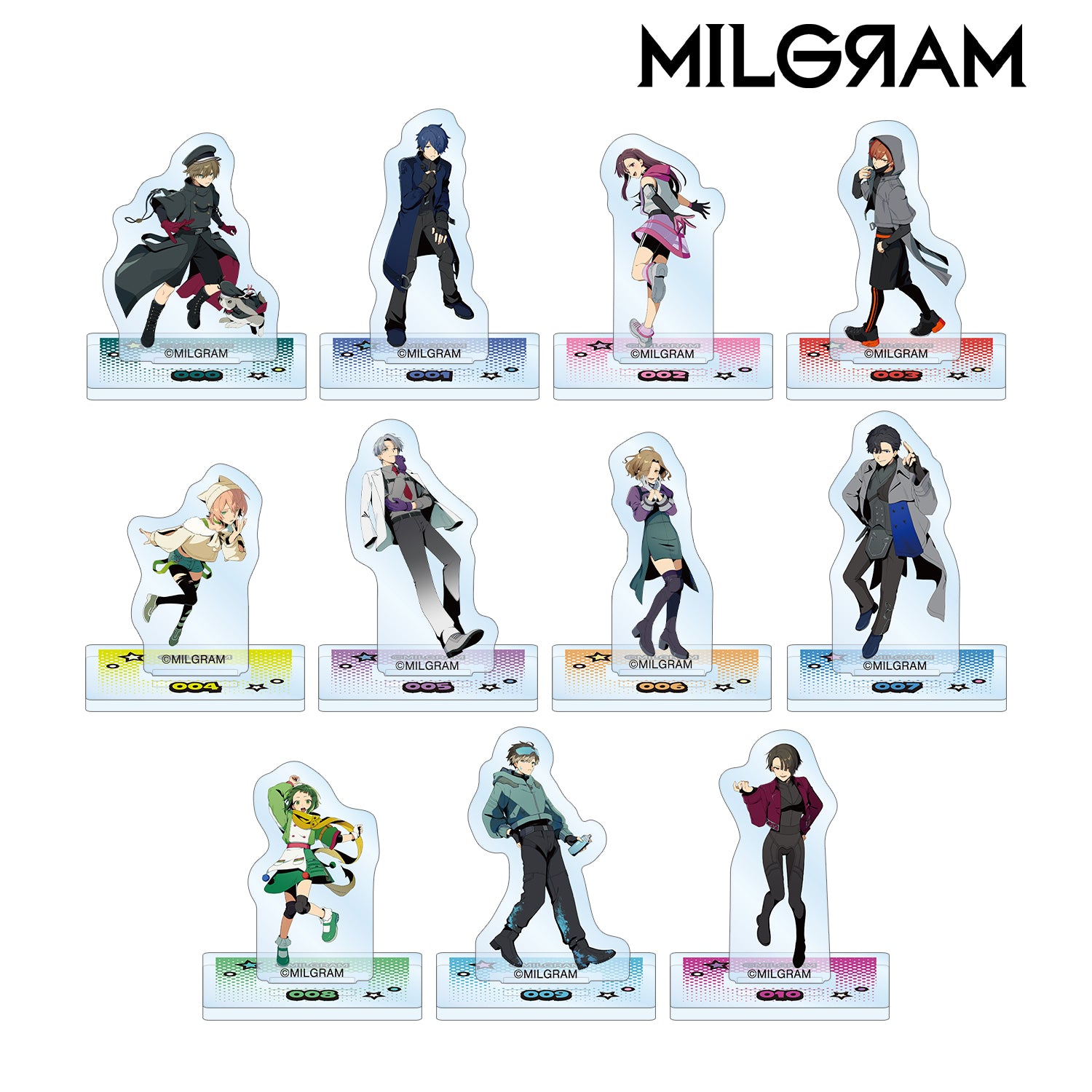 (1BOX=11)(Goods - Acrylic Stand) MILGRAM Exclusive Art American Comics Style ver. Trading Mini Acrylic Stand