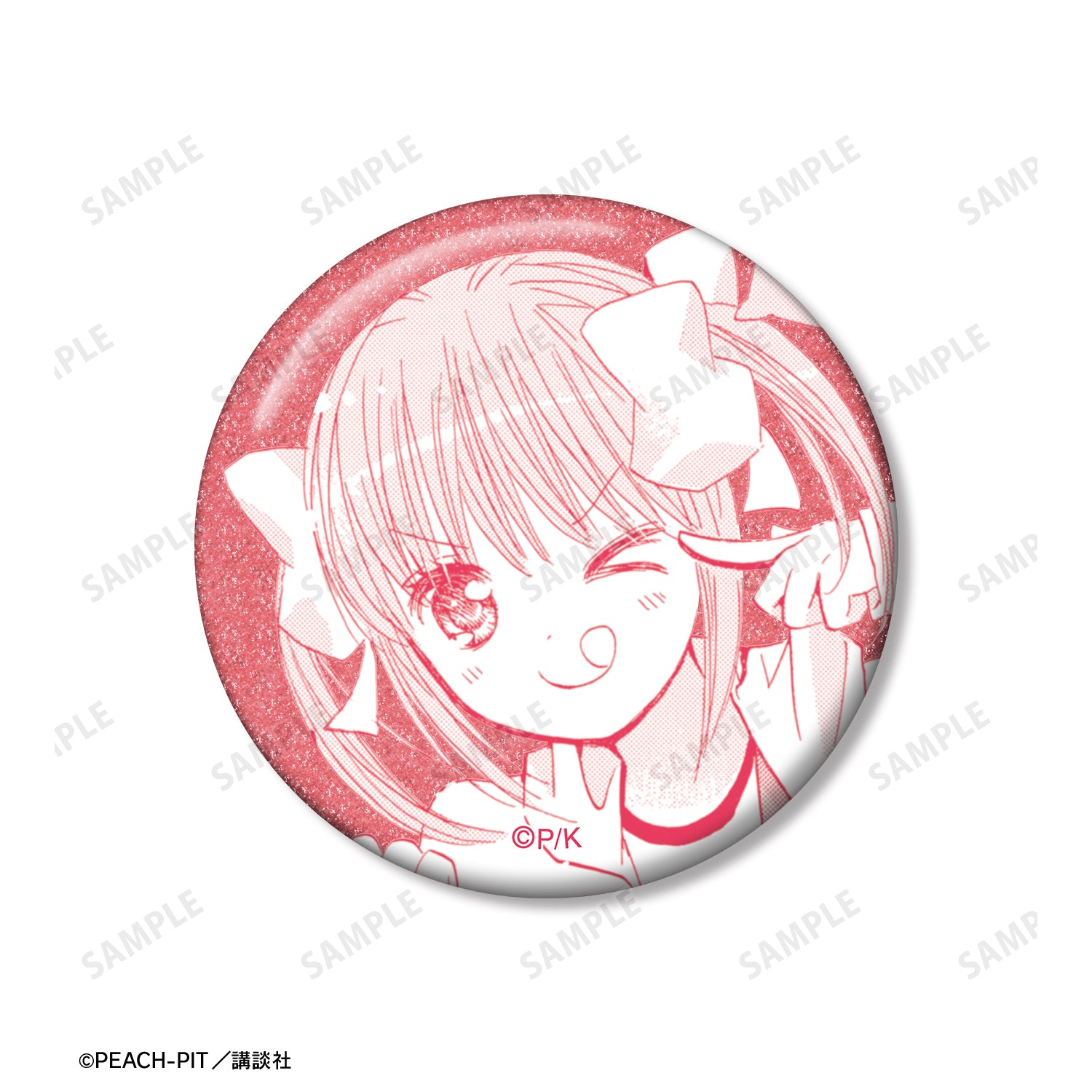 (Goods - Badge) Shugo Chara! Yaya Yuiki Panel Glitter Button Badge Set of 3