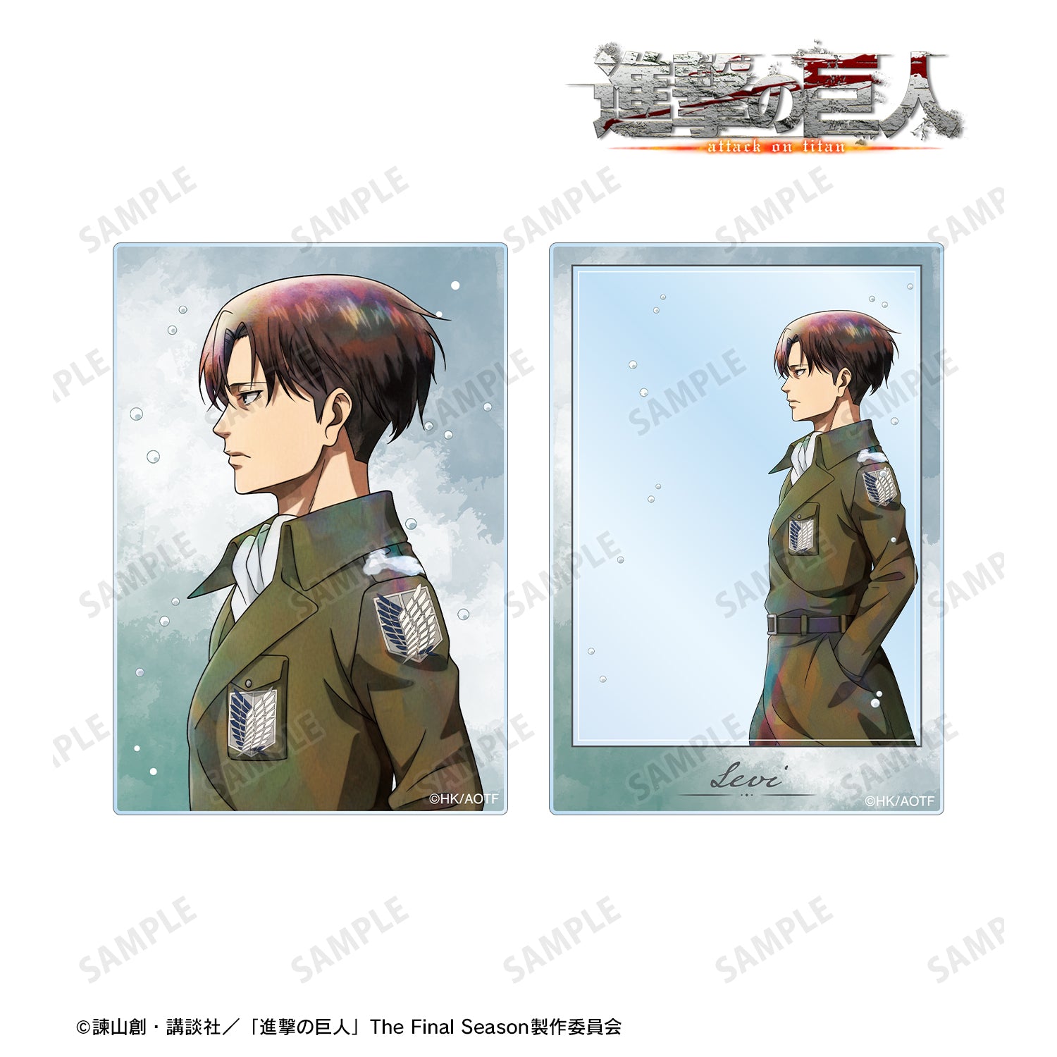 (Goods - Card) Attack on Titan Exclusive Art Levi Winter Stroll ver. Acrylic Card Set of 2