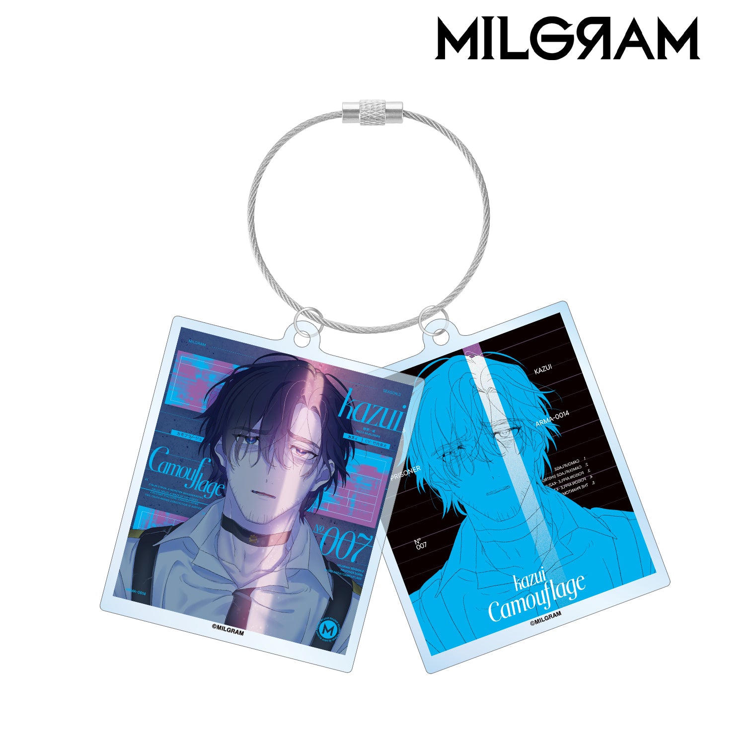 (Goods - Keychain) MILGRAM Kazui (Camouflage) Cover Art ver. Two-piece Wire BIG Acrylic Keychain