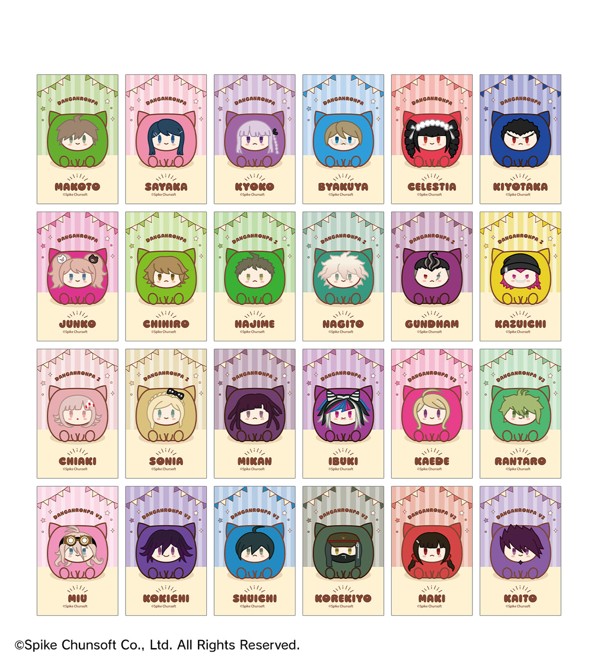 (1BOX=24)(Goods - Card) Danganronpa Series Trading Kemocube Art Card