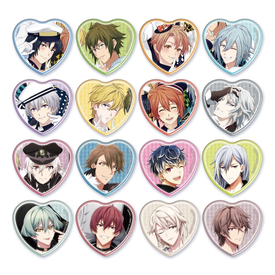 [※Blind](1BOX=16)(Goods - Badge) IDOLiSH7 Heart-shaped Tin Badge B's-LOG Collection