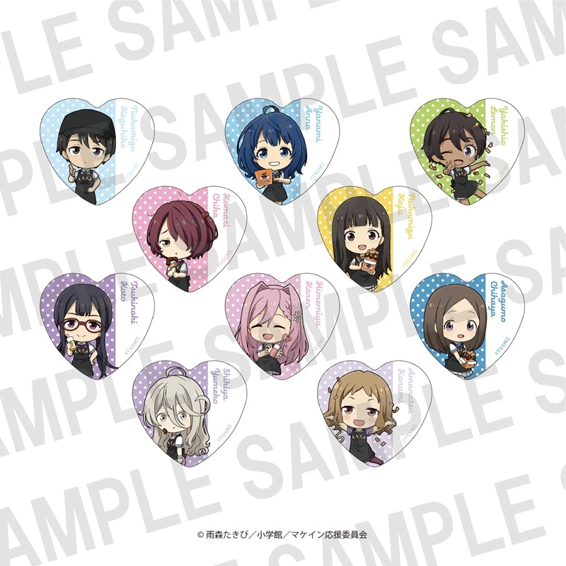 (1BOX=10)(Goods - Badge) TV Anime "Too Many Losing Heroines!" x Bakudan Yakihonpo Trading Heart Button Badge