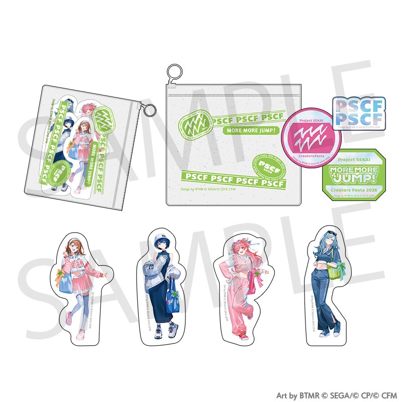 (Goods - Sticker) Hatsune Miku: Colorful Stage! Creators Festa 2026 Sticker Set w/Pouch [MORE MORE JUMP! ]