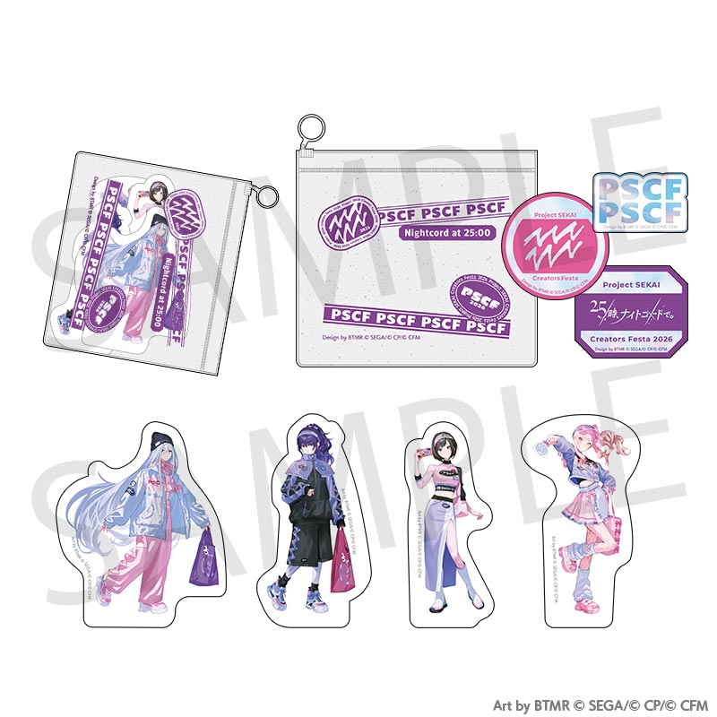 (Goods - Sticker) Hatsune Miku: Colorful Stage! Creators Festa 2026 Sticker Set w/Pouch [Nightcord at 25:00]