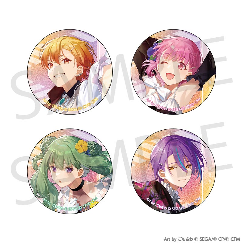 (Goods - Badge) Hatsune Miku: Colorful Stage! Project SEKAI Unit Fan Meeting Glitter Button Badge Set [Wonderlands x Showtime]