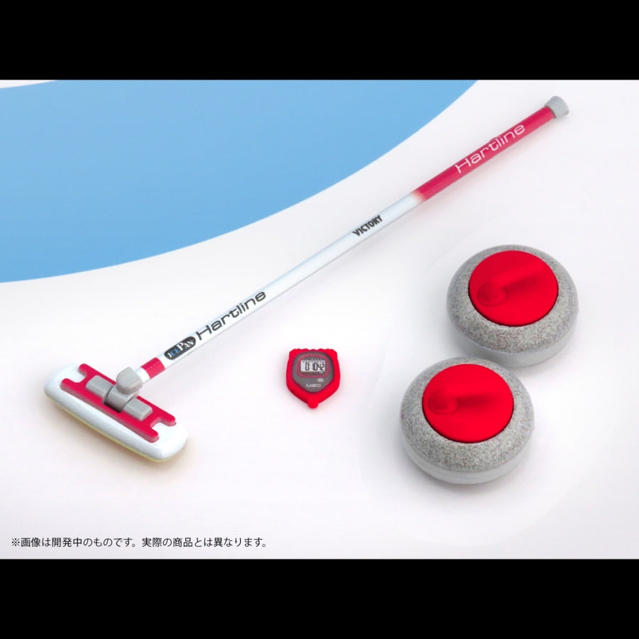 (Plastic Model Kit) Pripra Figure Sports Curling Red Plastic Model