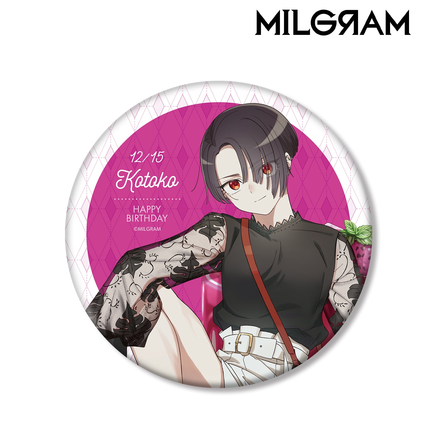 (Goods - Badge) MILGRAM Exclusive Art Kotoko Birthday Ver. BIG Button Badge