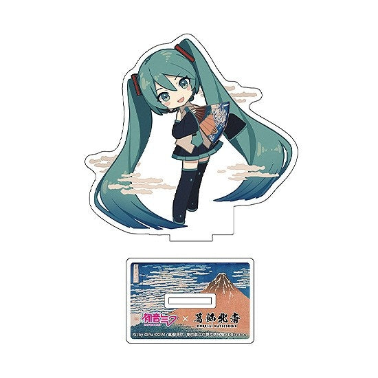 (Goods - Acrylic Stand) Hatsune Miku x Hokusai iXima Die-cut Acrylic Stand Fine Wind, Clear Morning Chibi