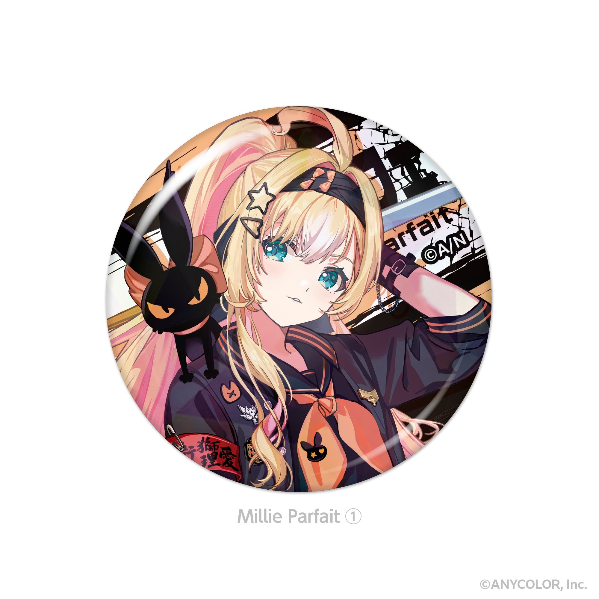 (Goods - Badge) Ethyria Holographic Button Badge Millie Parfait①