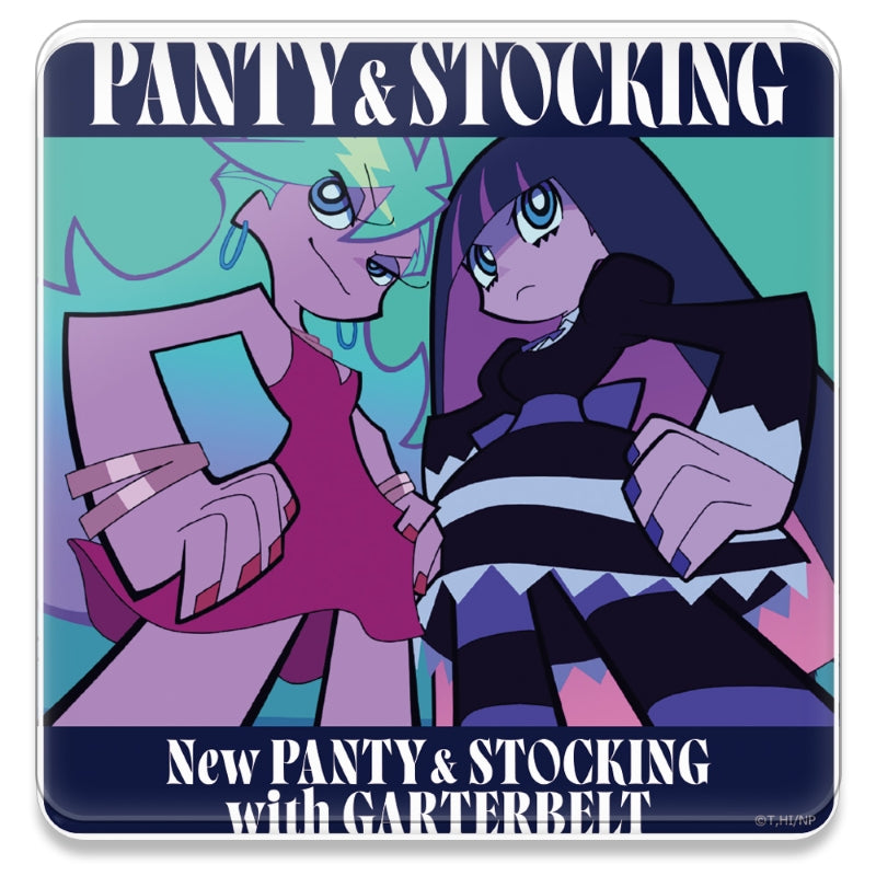 (Goods - Coaster) New PANTY & STOCKING with GARTERBELT Acrylic Coaster (w/ Stand) Panty & Stocking