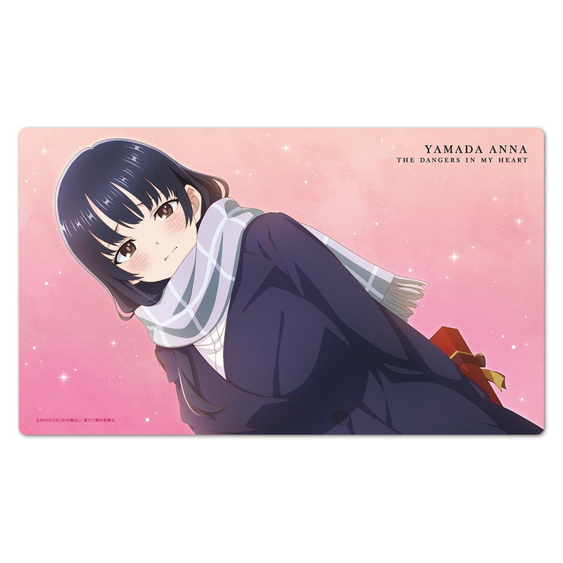 (Goods - Mat) The Dangers in My Heart Character Rubber Mat Anna Yamada Scarf ver.