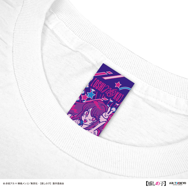 (Goods - Shirt) TV Anime Oshi no Ko Vol.2 Monotone Scene Art T-shirt 5 (Akane Kurokawa & Aqua) White