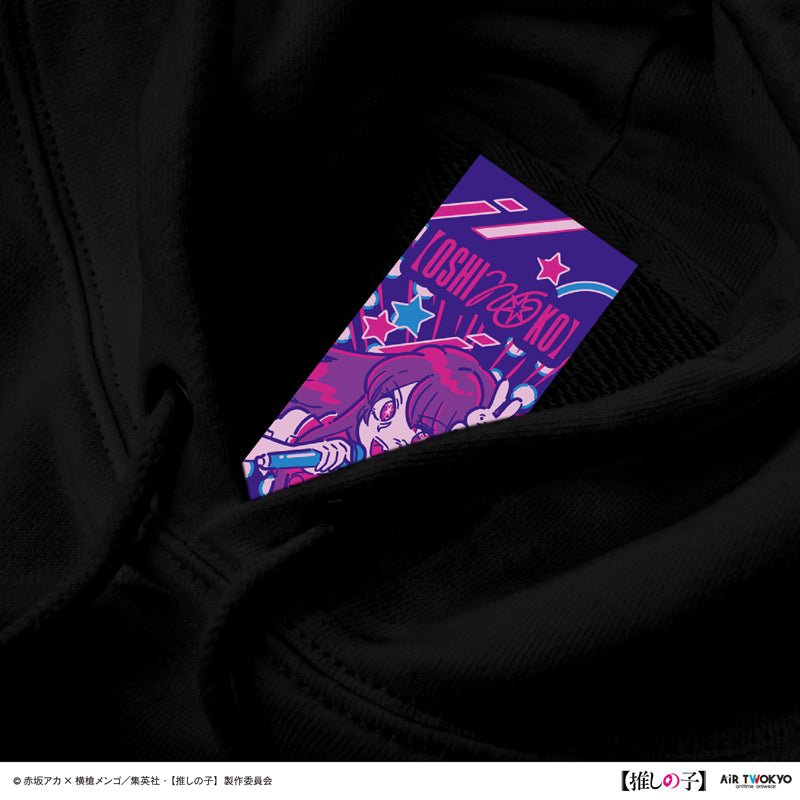 (Goods - Shirt) TV Anime Oshi no Ko Vol.2 Monotone Scene Art Hoodie 3 (Ruby) Black