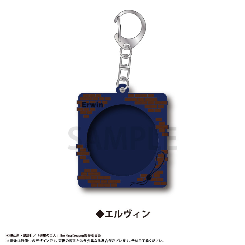 (Goods - Badge) Attack on Titan Rubber Button Badge Case Erwin