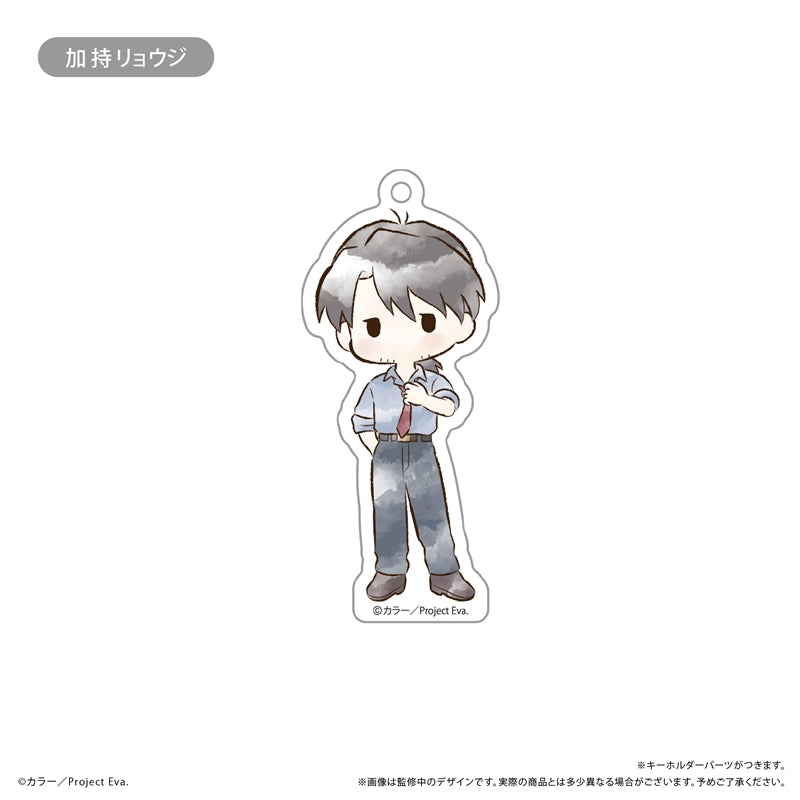 (1BOX=6)(Goods - Keychain) Neon Genesis Evangelion Retro Chic Acrylic Keychain
