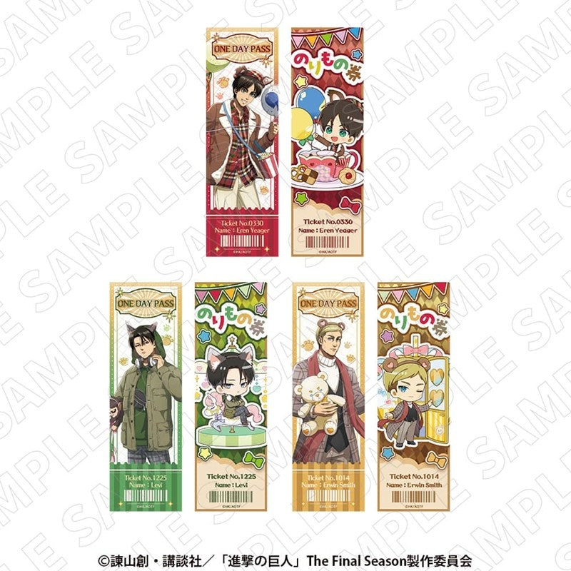 (Goods - Bromide) Attack on Titan Ticket-Style Bromide Set (Eren)