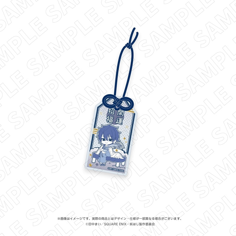 (Goods - Charm) A Terrified Teacher at Ghoul School! TV Anime - Otsukimi Moon Viewing - Omamori Style Foil Embossed Acrylic Charm (Isaburo Ebisu)