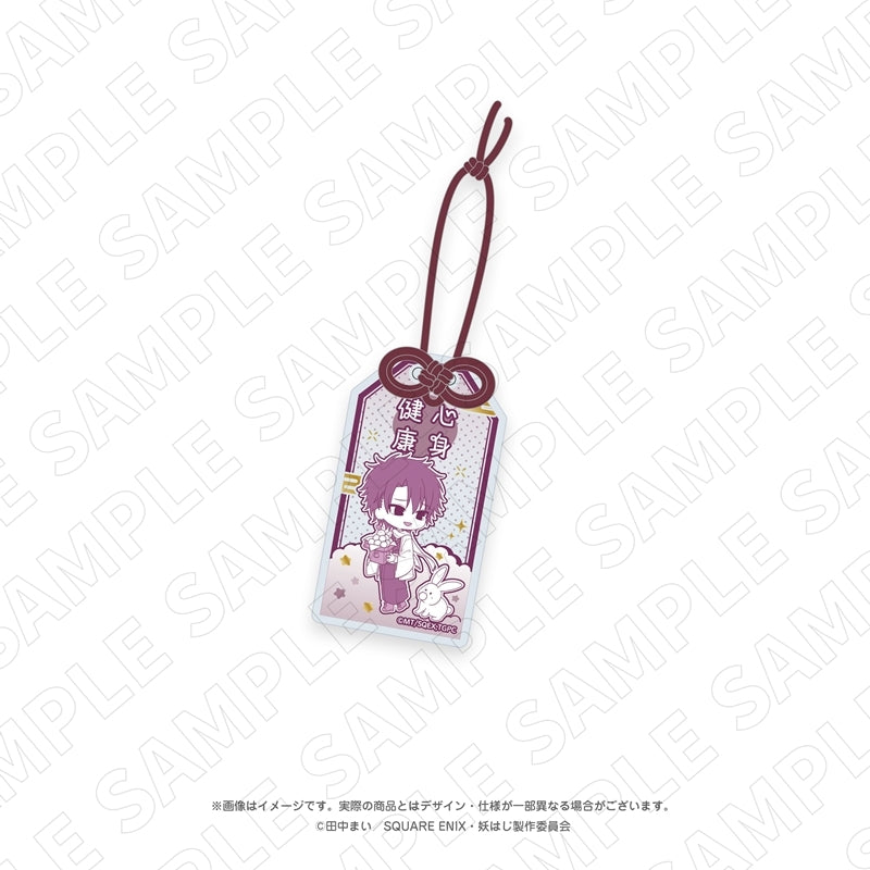 (Goods - Charm) A Terrified Teacher at Ghoul School! TV Anime - Otsukimi Moon Viewing - Omamori Style Foil Embossed Acrylic Charm (Akira Takahashi)