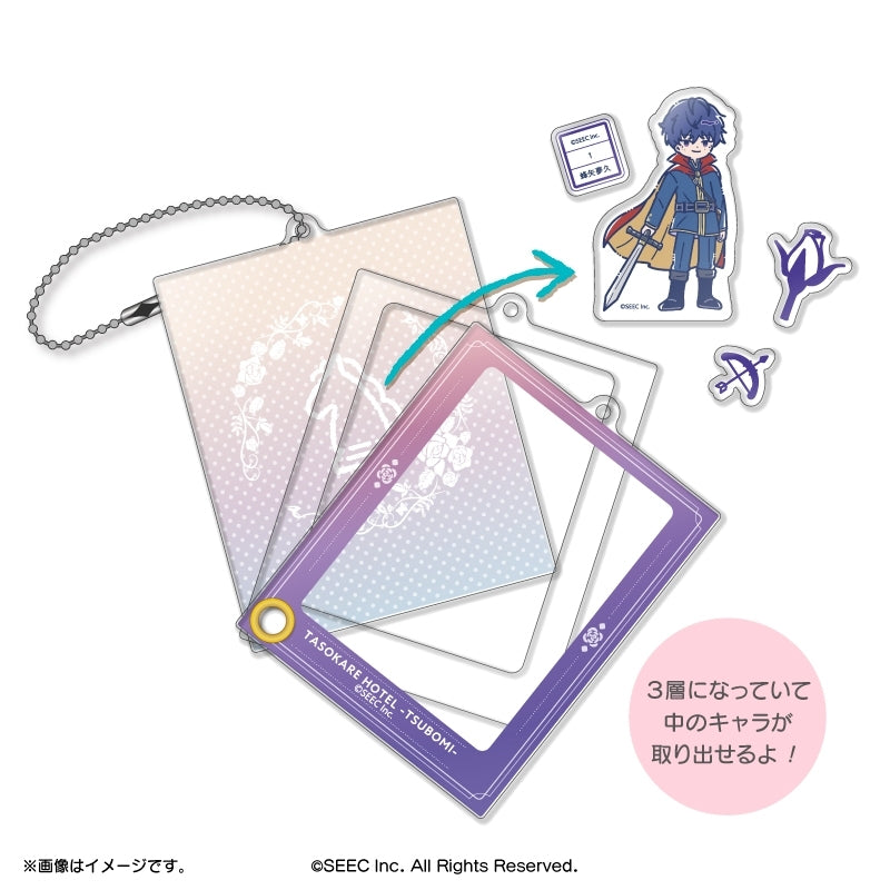 (Goods - Keychain) TASOKARE HOTEL Retro Pop Shakashaka Shakeable Acrylic Keychain Kuromame