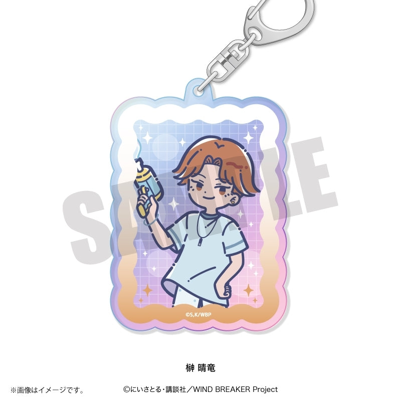(Goods - Keychain) TV Anime WIND BREAKER Retro Pop Vol. 4 Iridescent Acrylic Keychain Seiryu Sakaki