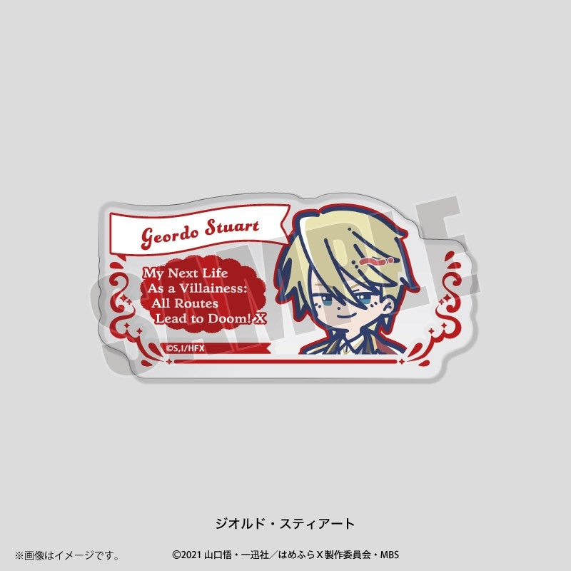 (Goods - Badge) My Next Life as a Villainess: All Routes Lead to Doom! X TV Anime RetoPopu Acrylic Badge (9 Types Total) Geordo Stuart