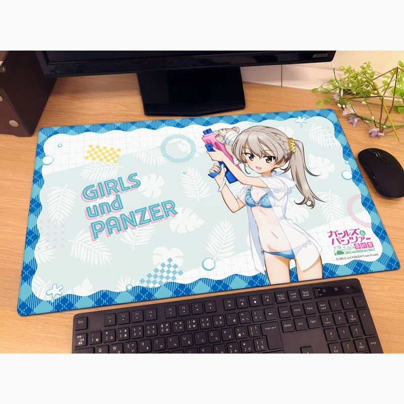 (Goods - Deskmat) Girls und Panzer das Finale Exclusive Art Rubber Mat (Alice Shimada/Water Gun Sun Tan Ver.)