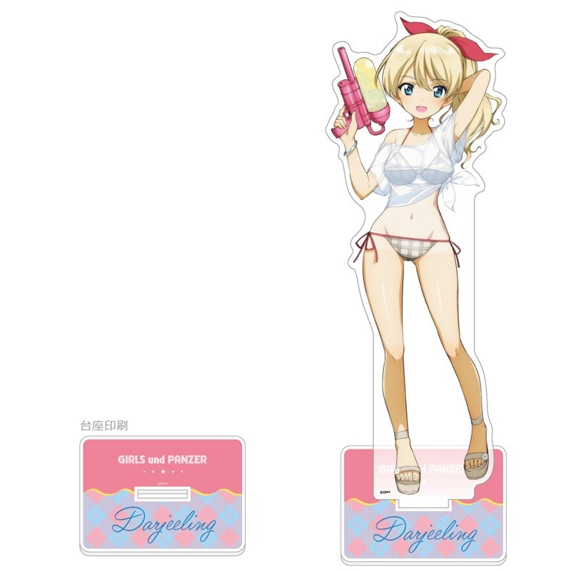 (Goods - Acrylic Stand) Girls und Panzer das Finale Exclusive Art Big Acrylic Stand (Darjeeling/Water Gun Sun Tan Ver.)