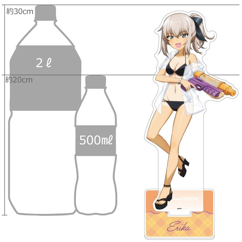 (Goods - Acrylic Stand) Girls und Panzer das Finale Exclusive Art Big Acrylic Stand (Erika Itsumi/Water Gun Sun Tan Ver.)