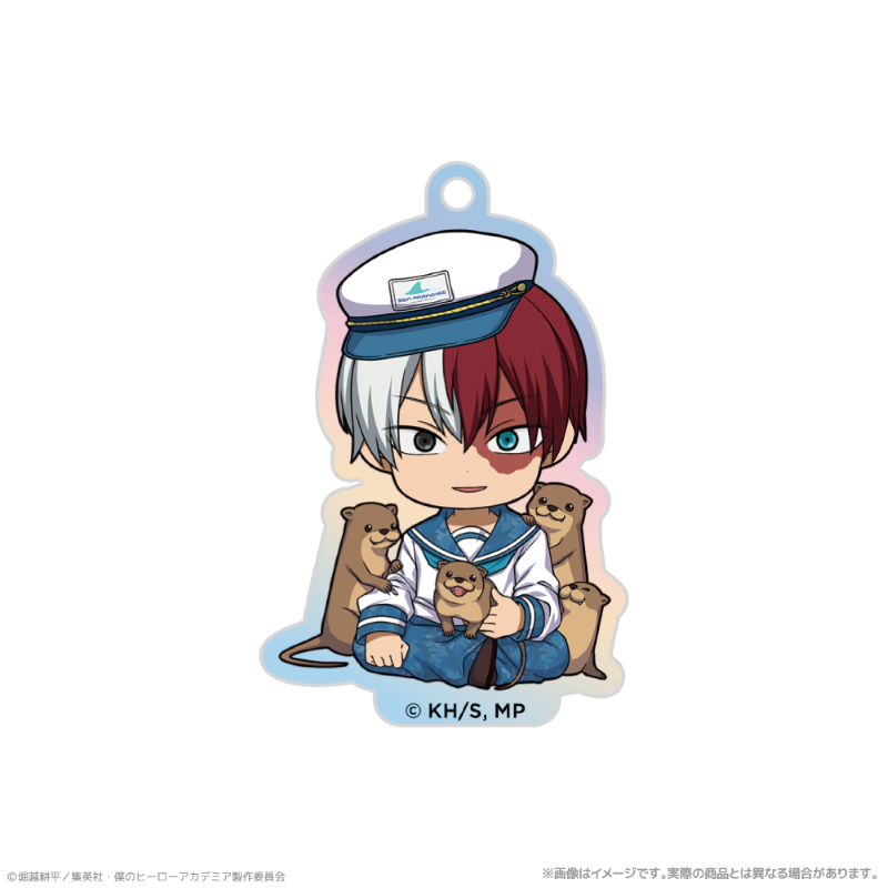 (Goods - Keychain) My Hero Academia Iridescent Acrylic Keychain_Shoto Todoroki Together with Sea Creatures PLUS ULTRA