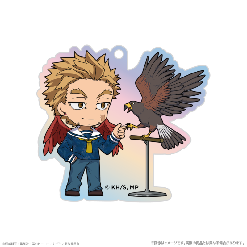 (Goods - Keychain) My Hero Academia Iridescent Acrylic Keychain_Hawks Together with Sea Creatures PLUS ULTRA