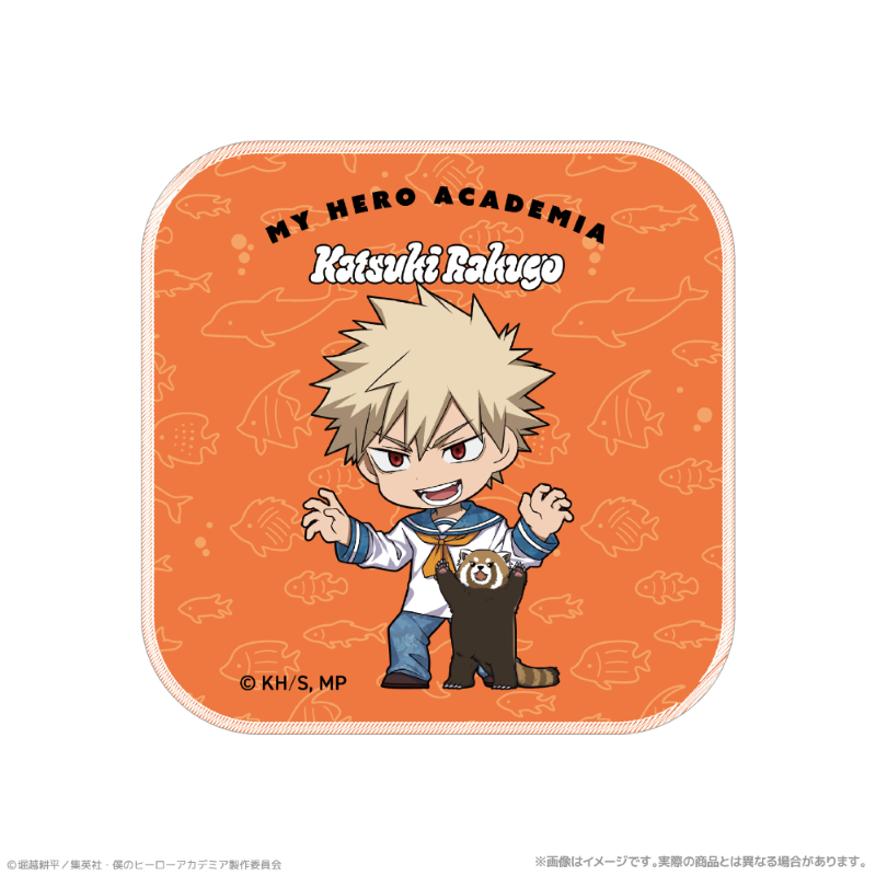 (Goods - Towel) My Hero Academia Hand Towel_Katsuki Bakugo Together with Sea Creatures PLUS ULTRA