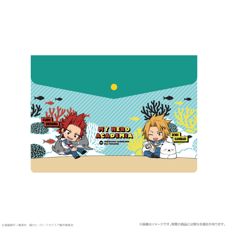 (Goods - Pouch) My Hero Academia Envelope Case_Eijiro Kirishima & Denki Kaminari Together with Sea Creatures PLUS ULTRA