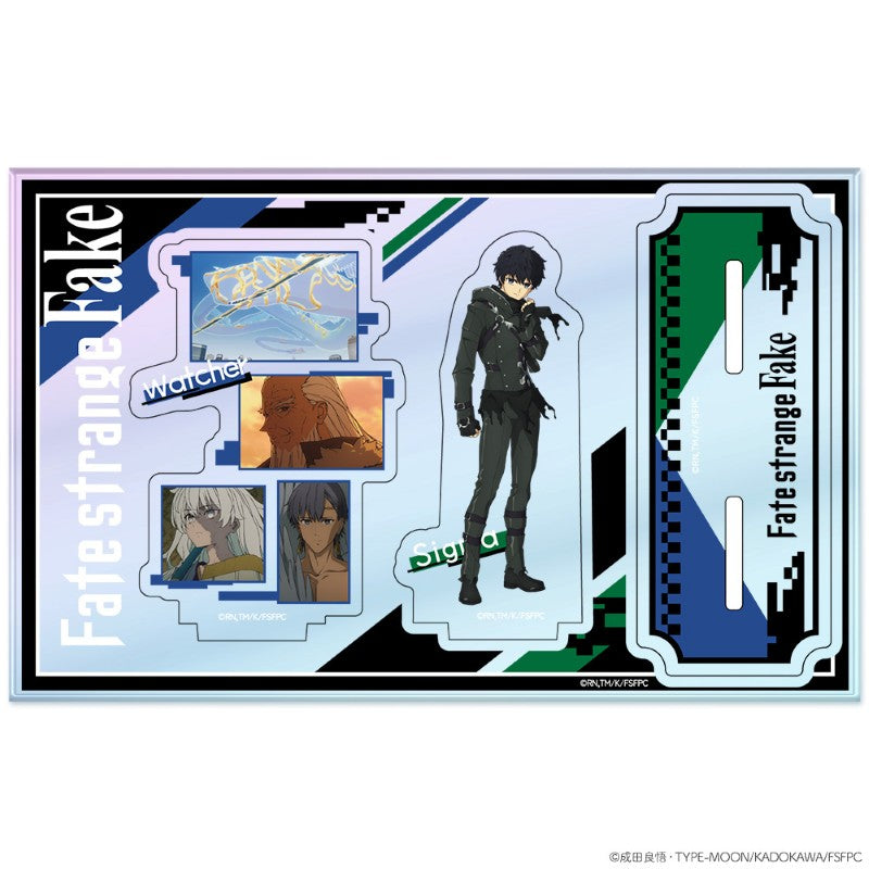 (Goods - Acrylic Stand) Fate/strange Fake Iridescent Acrylic Niko Stand Sigma & Watcher