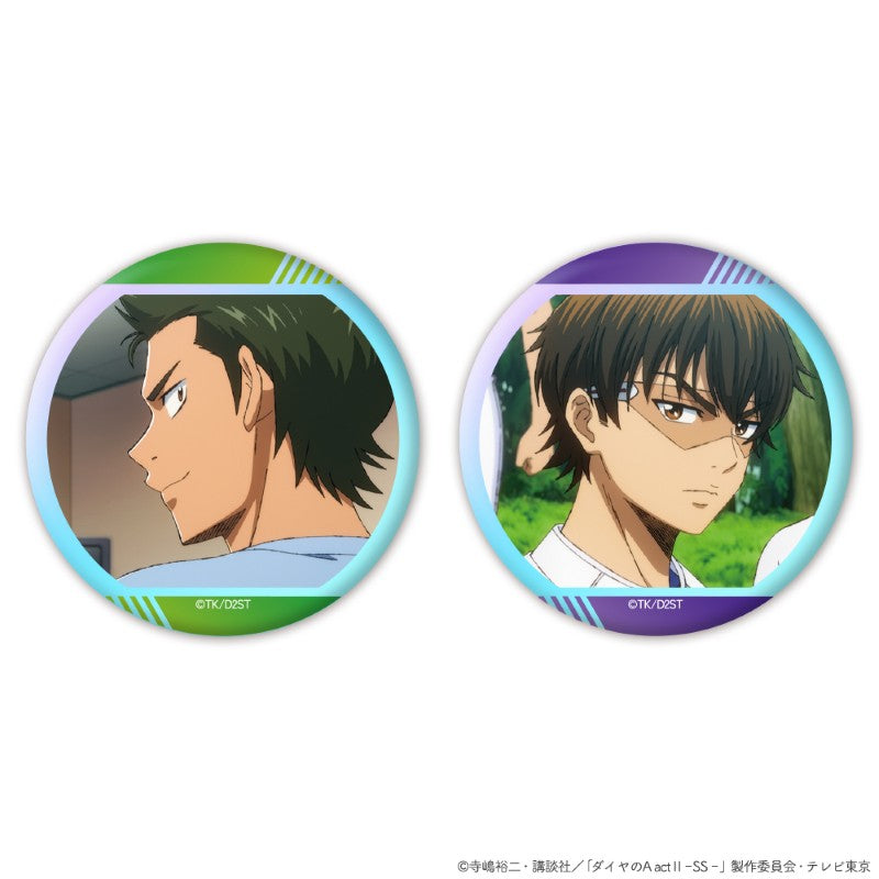 (Goods - Badge) Ace of Diamond actⅡ -Second Season- Iridescent Button Badge Set of 2 Kazuya Miyuki & Yoichi Kuramochi