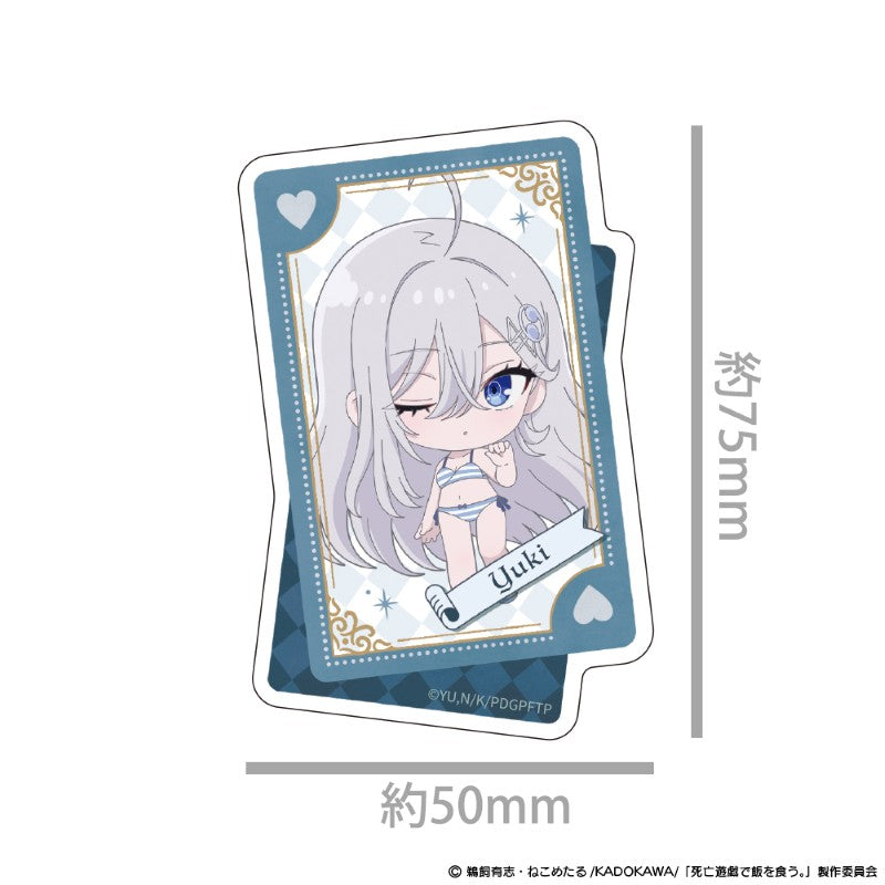 (Goods - Sticker) Playing Death Games to Put Food on the Table Die-cut Sticker Yuki CLOUDY BEACH <Wink> ver.