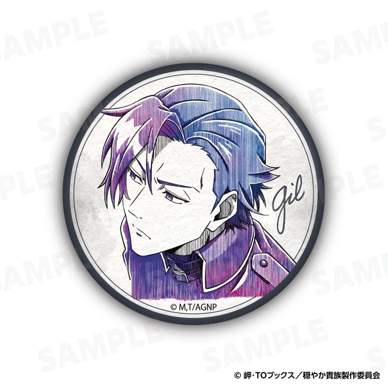 (Goods - Badge) A Gentle Noble's Vacation Recommendation Button Badge Gil Pencil Art ver.