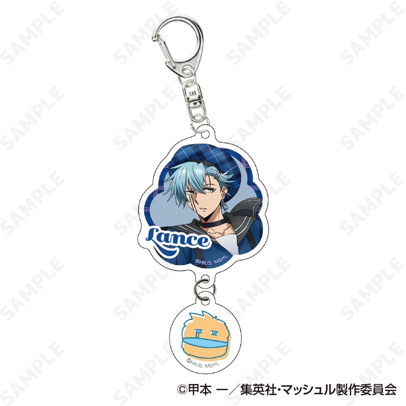 (Goods - Keychain) MASHLE 2-Part Acrylic Keychain 3. Lance Crown [checkered clothes]