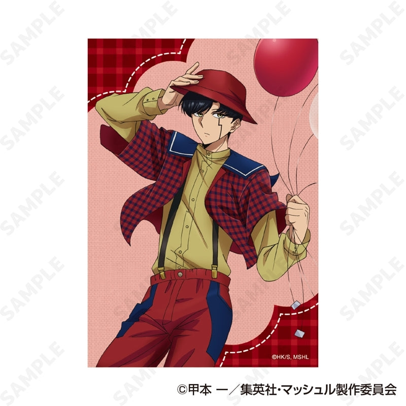 (Goods - Set) MASHLE Clear File & Bromide Set 1. Mash Burnedead [checkered clothes]