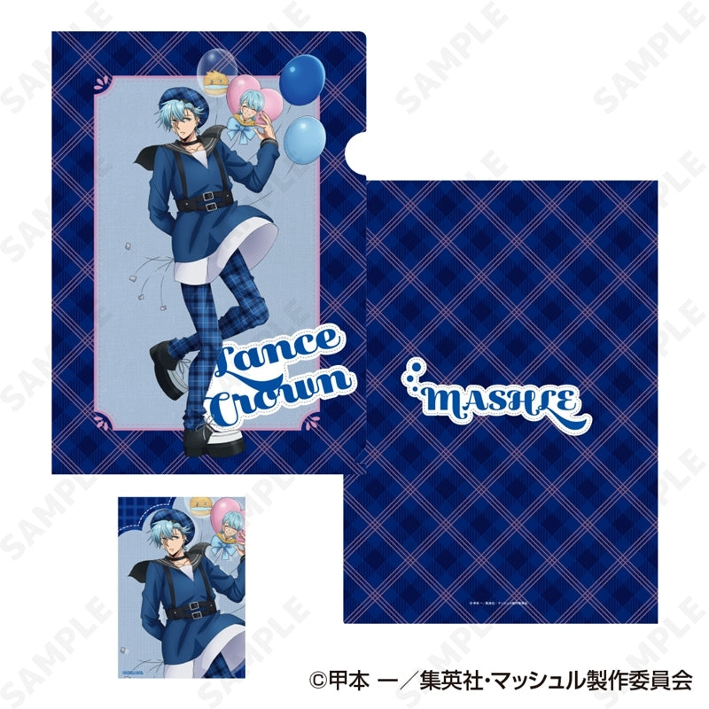 (Goods - Set) MASHLE Clear File & Bromide Set 3. Lance Crown [checkered clothes]