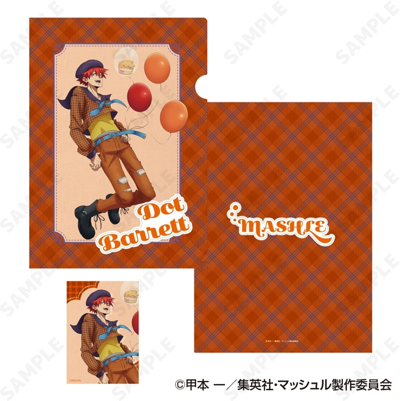 (Goods - Set) MASHLE Clear File & Bromide Set 4. Dot Barrett [checkered clothes]